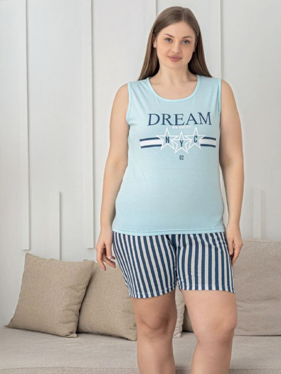 Cotton Sleeveless Shorts Set