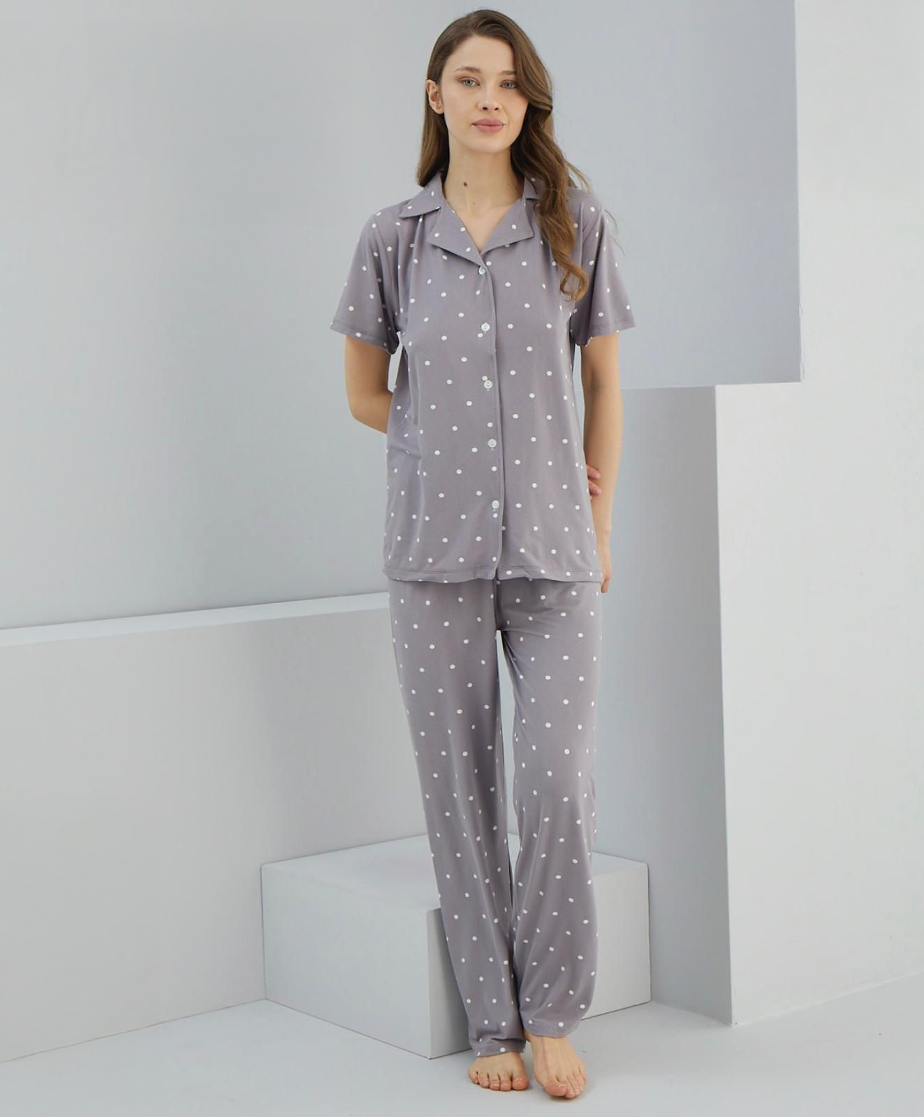 Soft Cotton Front-Buttoned Set