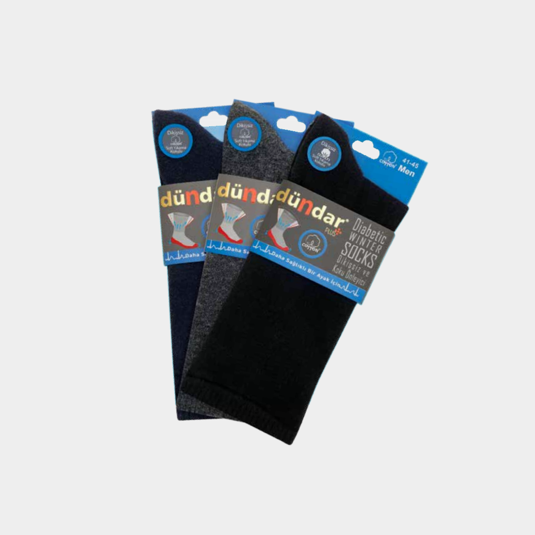 Cotton Towel-Terry Bottom Medical Diabetic Men Long Socks