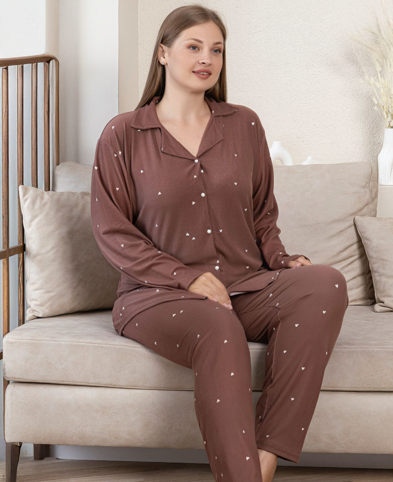 Light Fleece Front-Buttoned Set