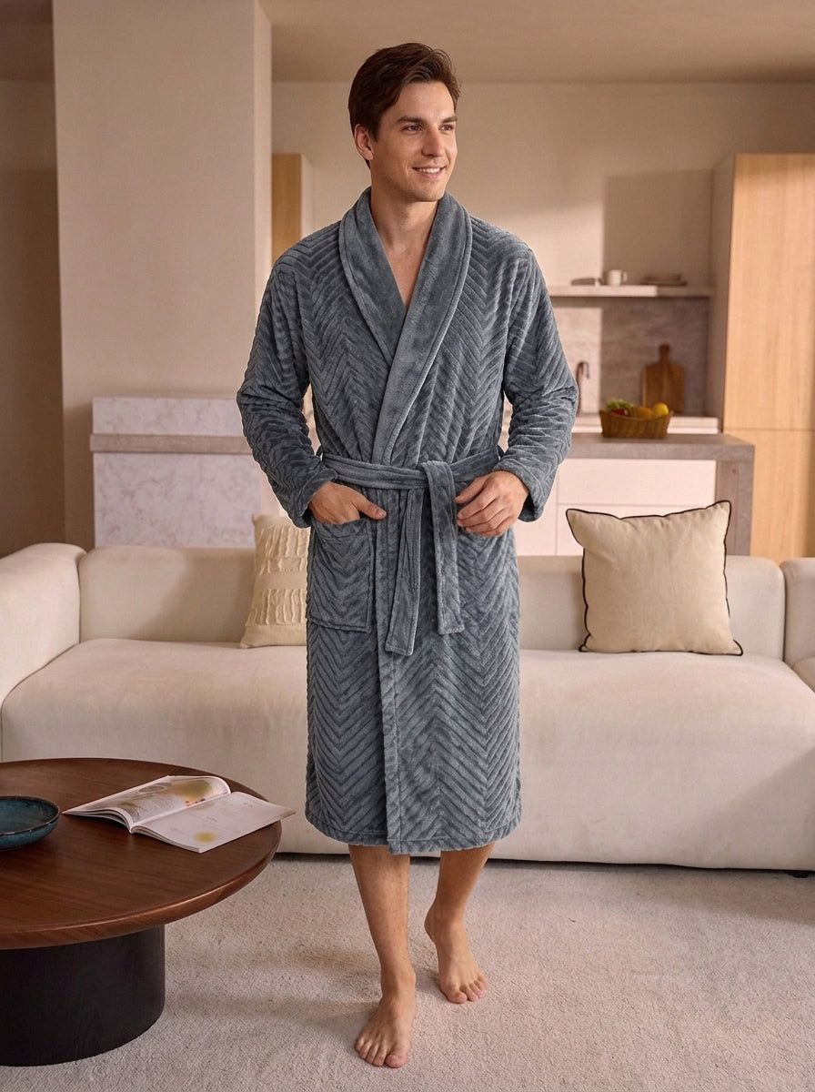 Men’s Winter Mohair Fleece Robe