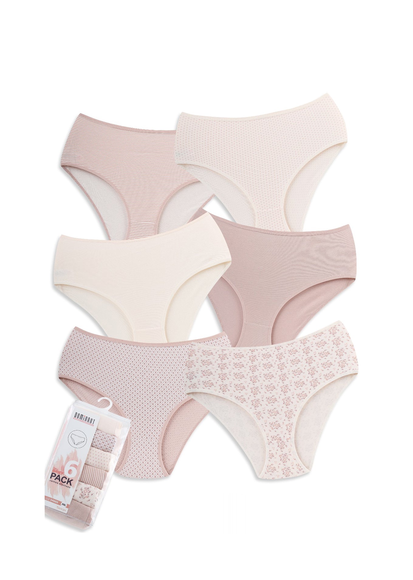 6-Pack High Waist Cotton Brief