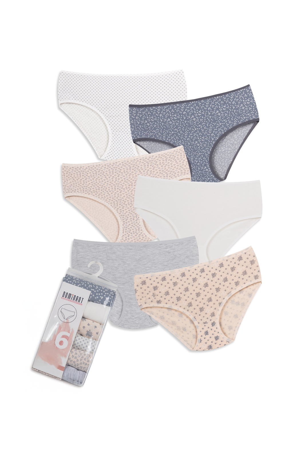 6-Pack High Waist Cotton Brief