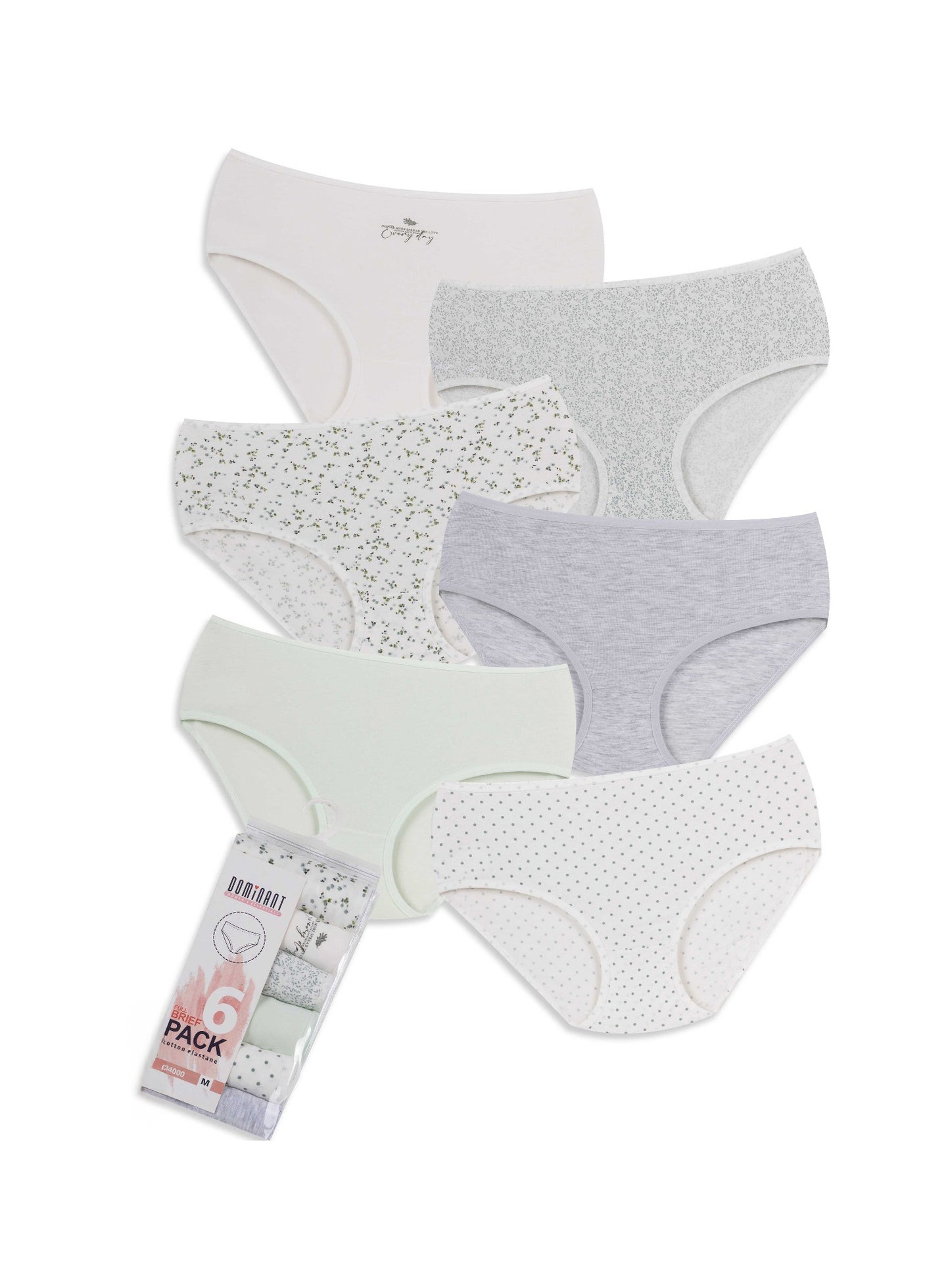 6-Pack High Waist Cotton Brief