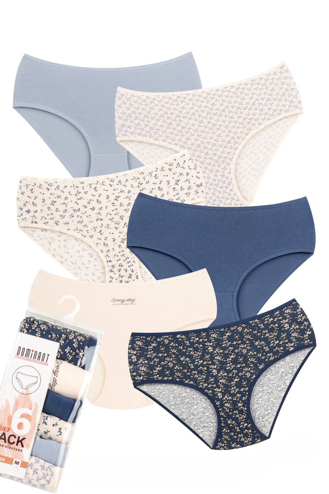 6-Pack High Waist Cotton Brief