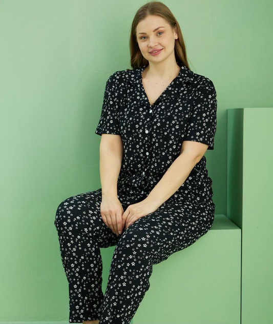Pure Cotton Front-Buttoned Set