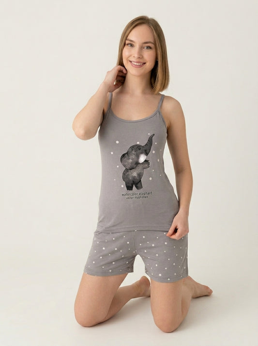 Pure Soft Cotton Sleeveless Shorts Set