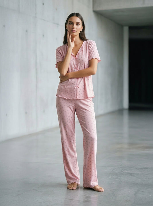 Breathable Cotton Pointelle Knit PJs