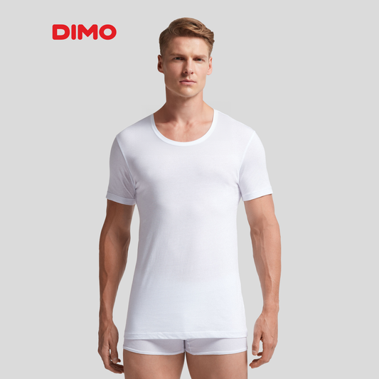 DIMO - Cotton O-Neck Undershirt - White