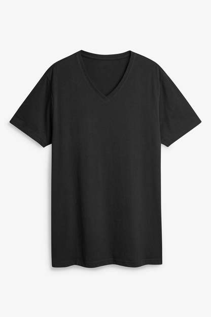 Cotton Short Sleeve V-Neck T-Shirt