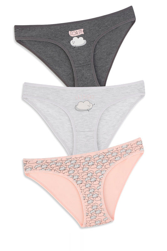 3-Pack Cotton Bikini