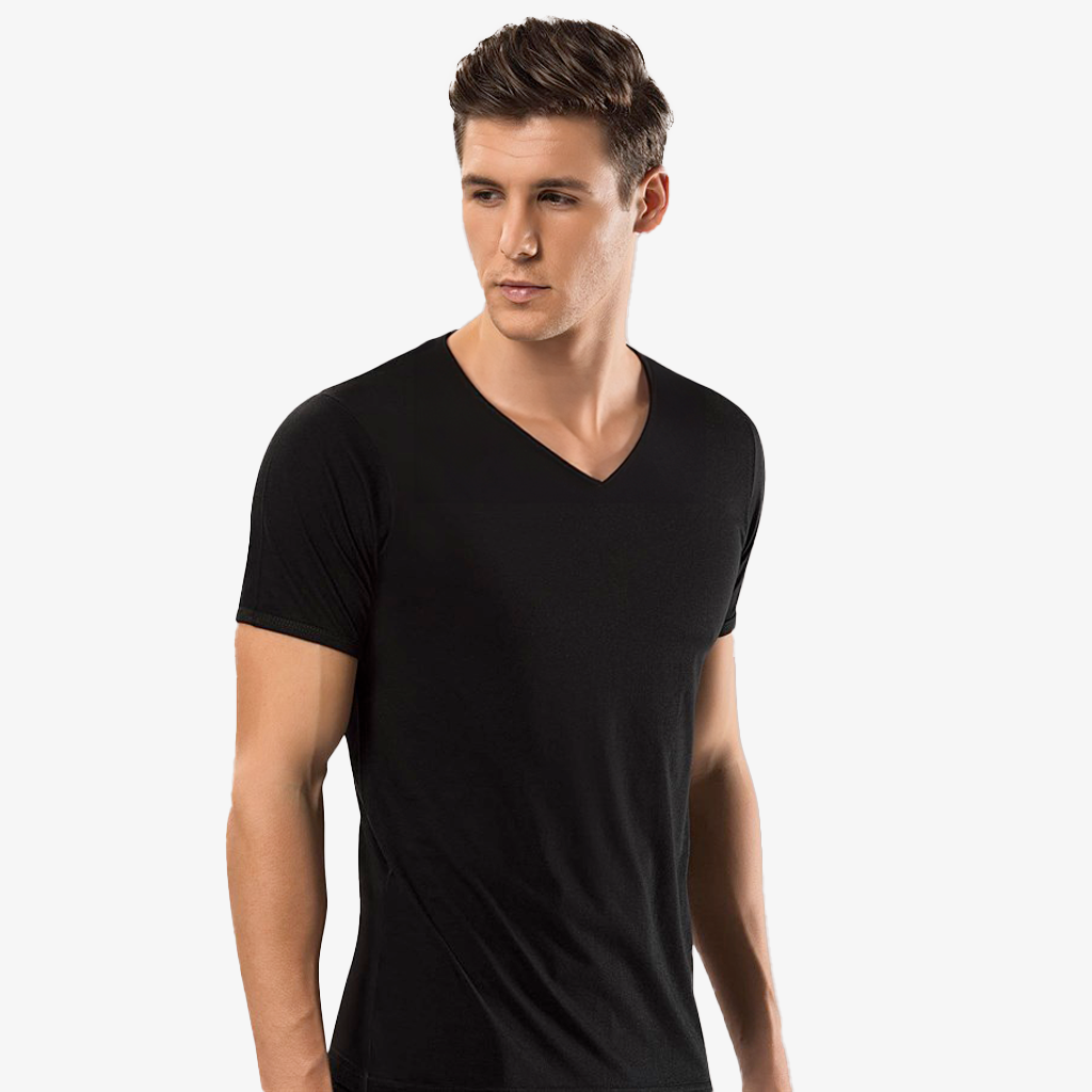 Cotton Short Sleeve V-Neck T-Shirt