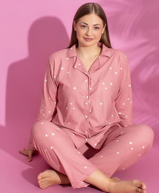 Light Fleece Front-Buttoned Set