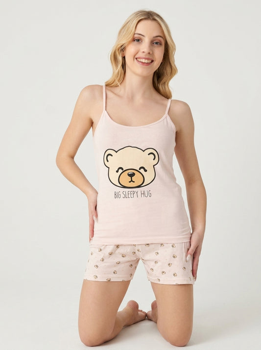 Pure Soft Cotton Sleeveless Shorts Set