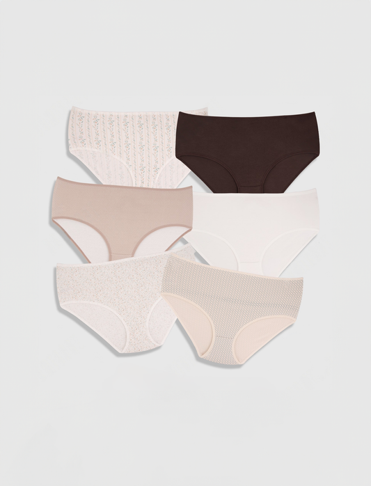 6-Pack High Waist Cotton Brief