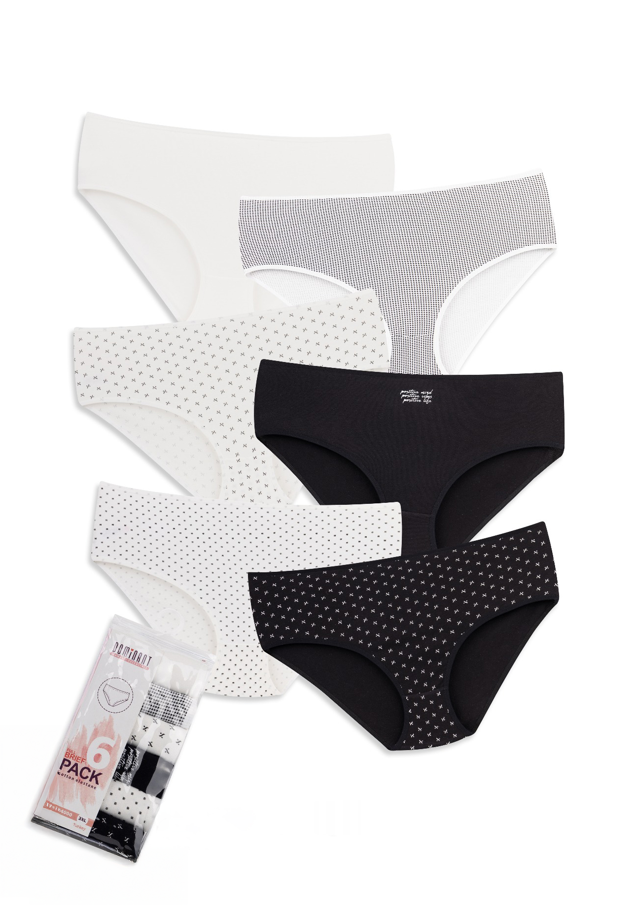 6-Pack High Waist Cotton Brief