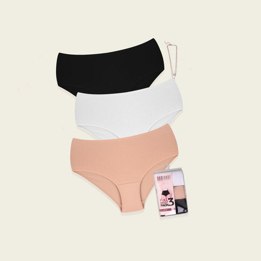 3-Pack High Waist Cotton Brief