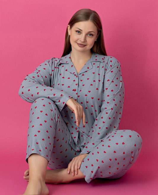 Light Fleece Front-Buttoned Set