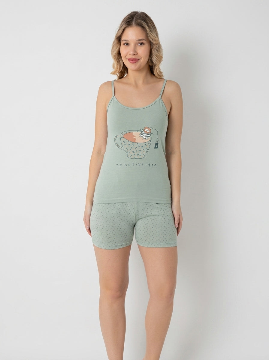 Pure Soft Cotton Sleeveless Shorts Set