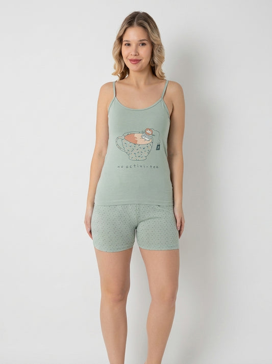 Pure Soft Cotton Sleeveless Shorts Set