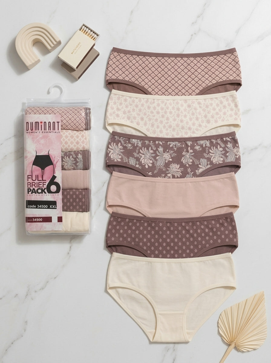 6-Pack High Waist Cotton Brief