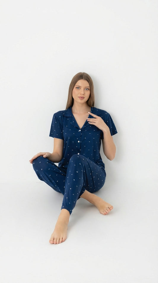 Soft Cotton Front-Buttoned Set