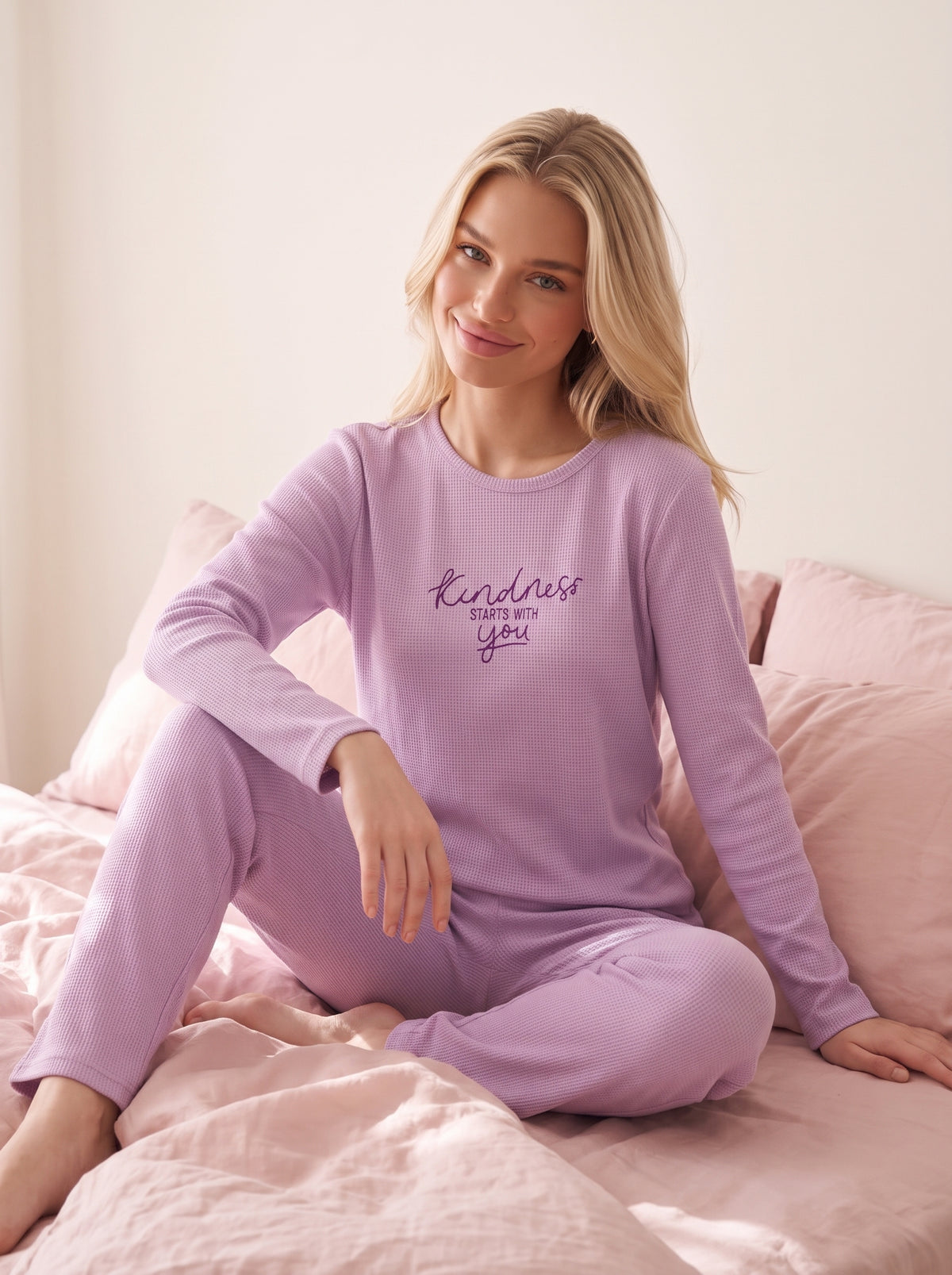 Waffle Thick Cotton PJ Set