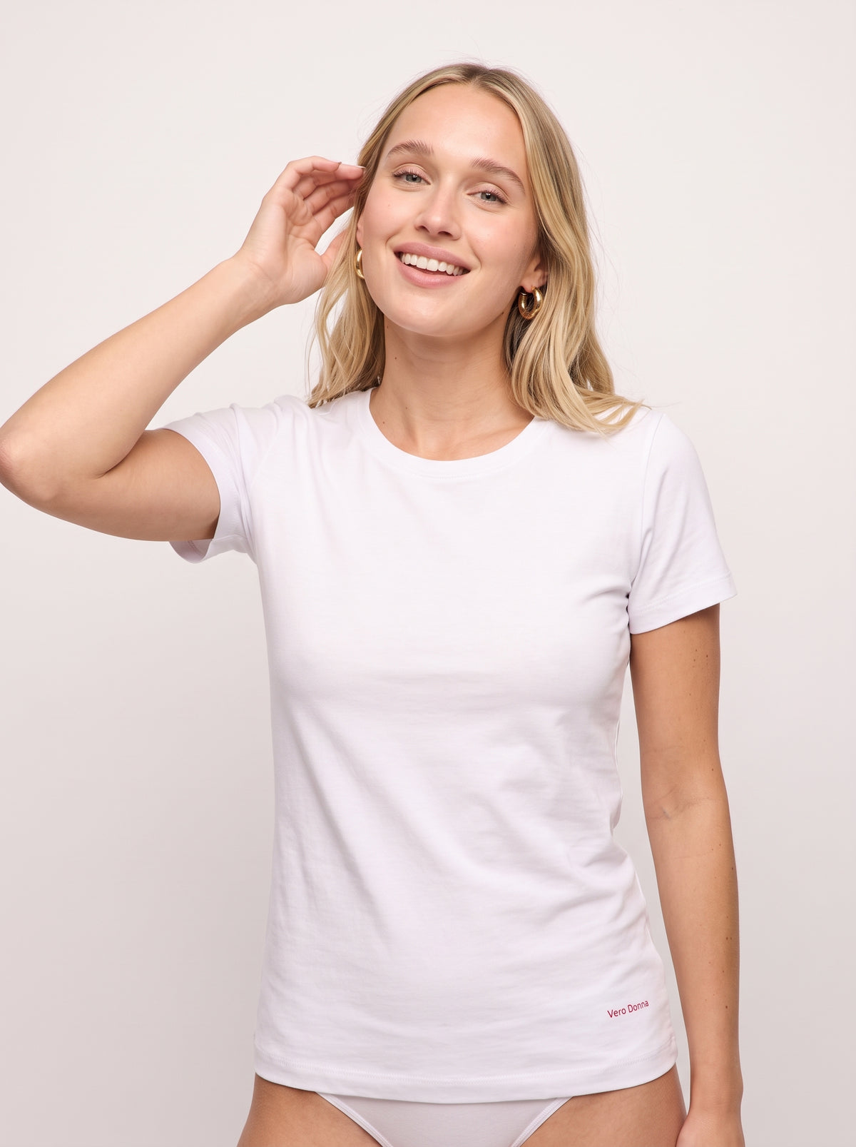 Short-Sleeve Stretch Cotton Undershirt