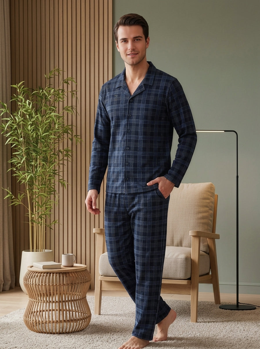 Pure Soft Front-Buttoned Cotton PJ Set