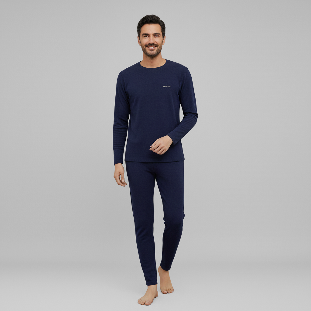 Thin Thermal Fleece Underwear Set