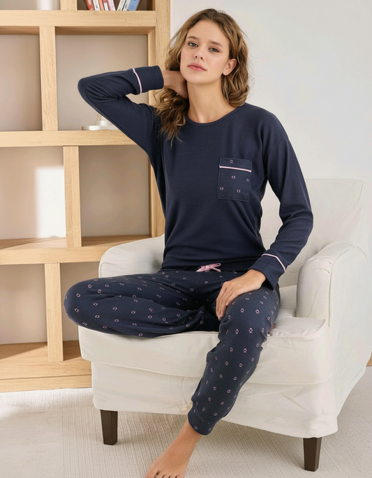 Waffle Thick Cotton Pajama Set