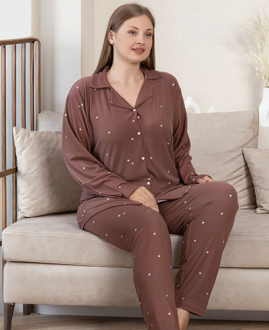 Light Fleece Front-Buttoned Set