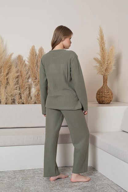 Waffle Thick Cotton Pajama Set