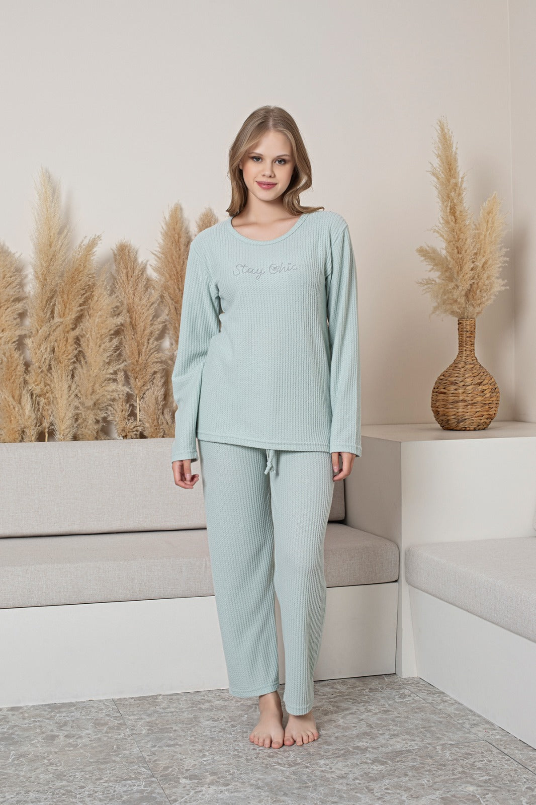Waffle Thick Cotton Pajama Set