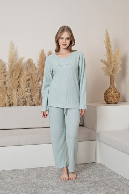 Waffle Thick Cotton Pajama Set