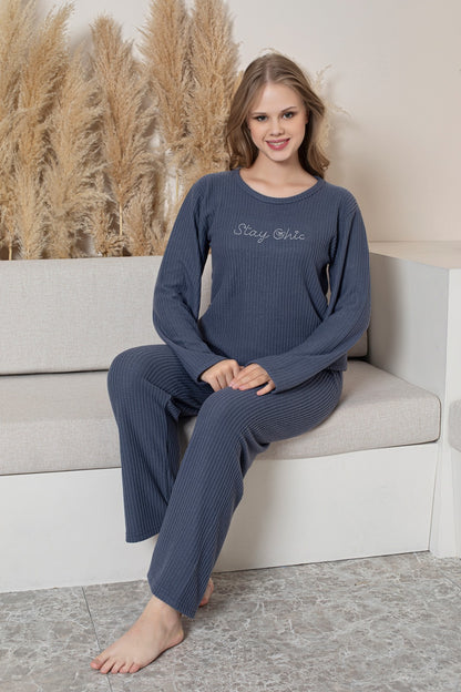 Waffle Thick Cotton Pajama Set