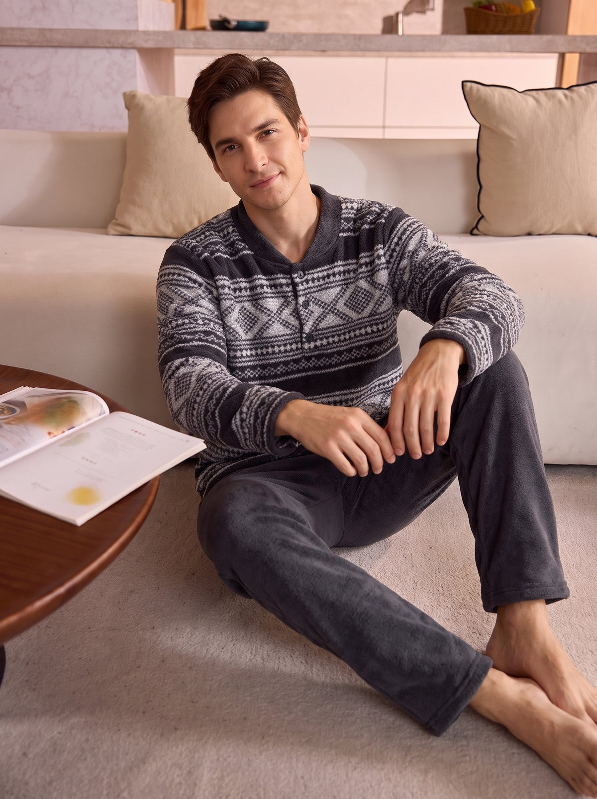 Jacquard Mohair Fleece PJ Set