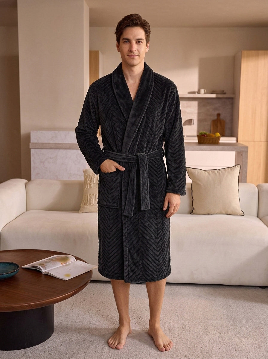 Men’s Winter Mohair Fleece Robe