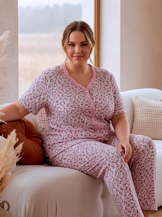 Light Cotton Front-Buttoned Set