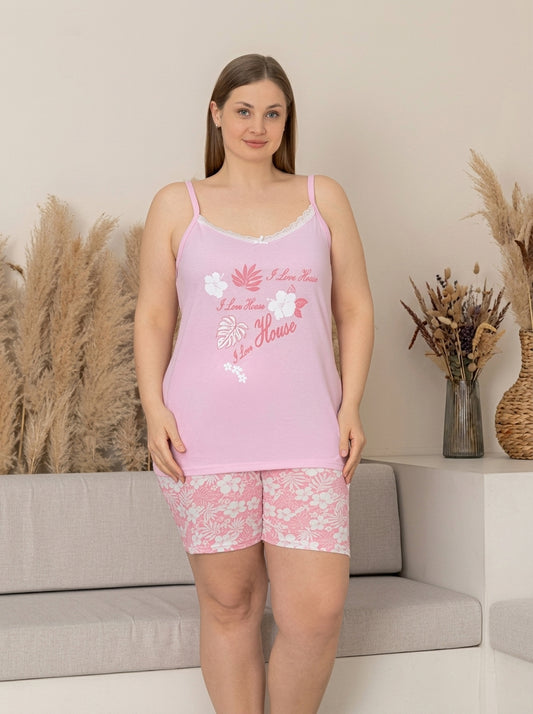 Light Cotton Sleeveless Shorts Set