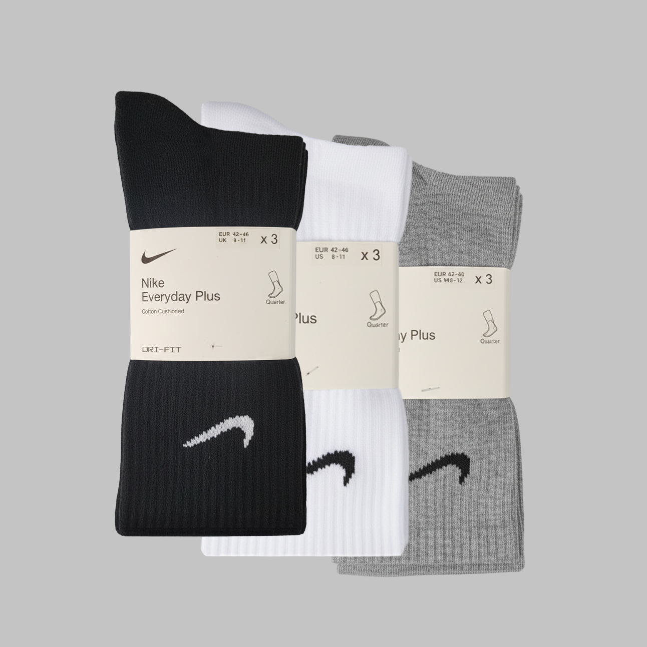 3-Pack Long Men's Towel Cushioned Socks