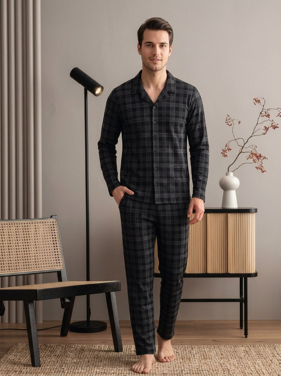 Pure Soft Front-Buttoned Cotton PJ Set