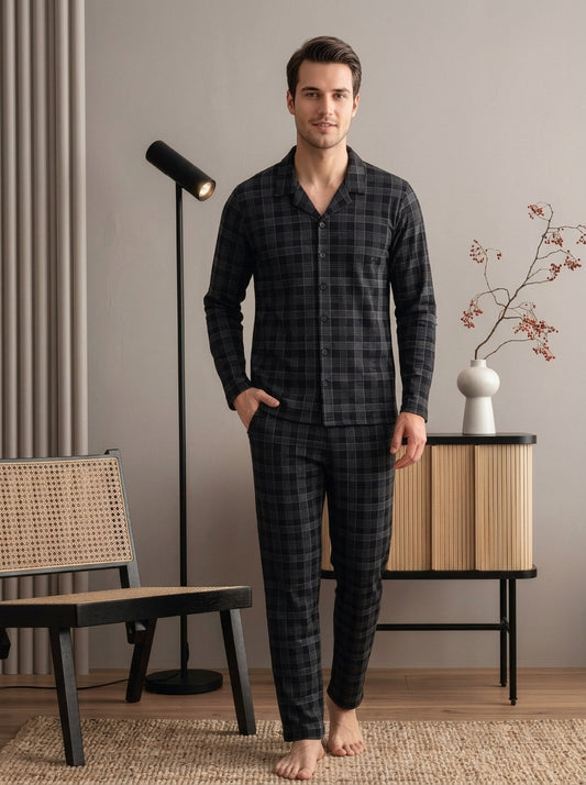 Pure Soft Front-Buttoned Cotton PJ Set
