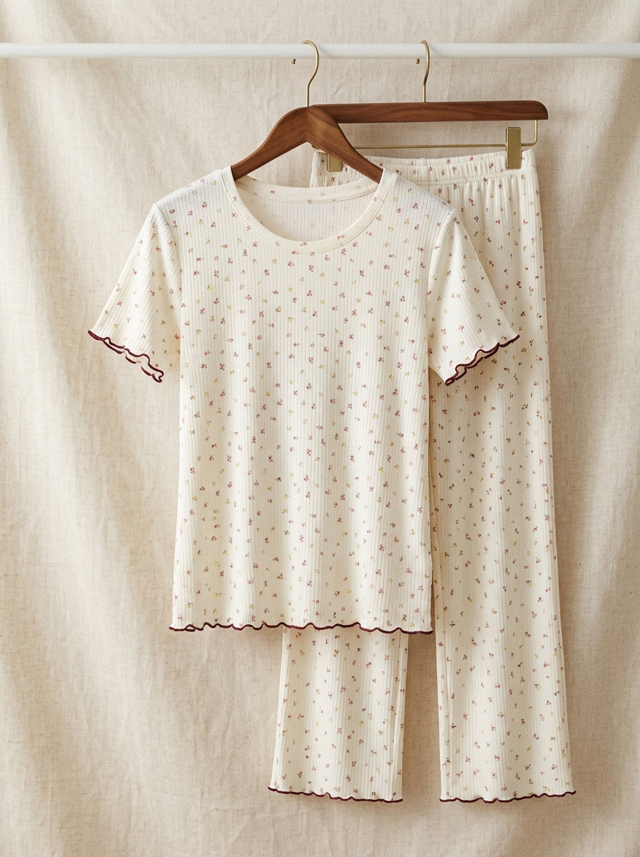 Breathable Cotton Pointelle Knit PJs