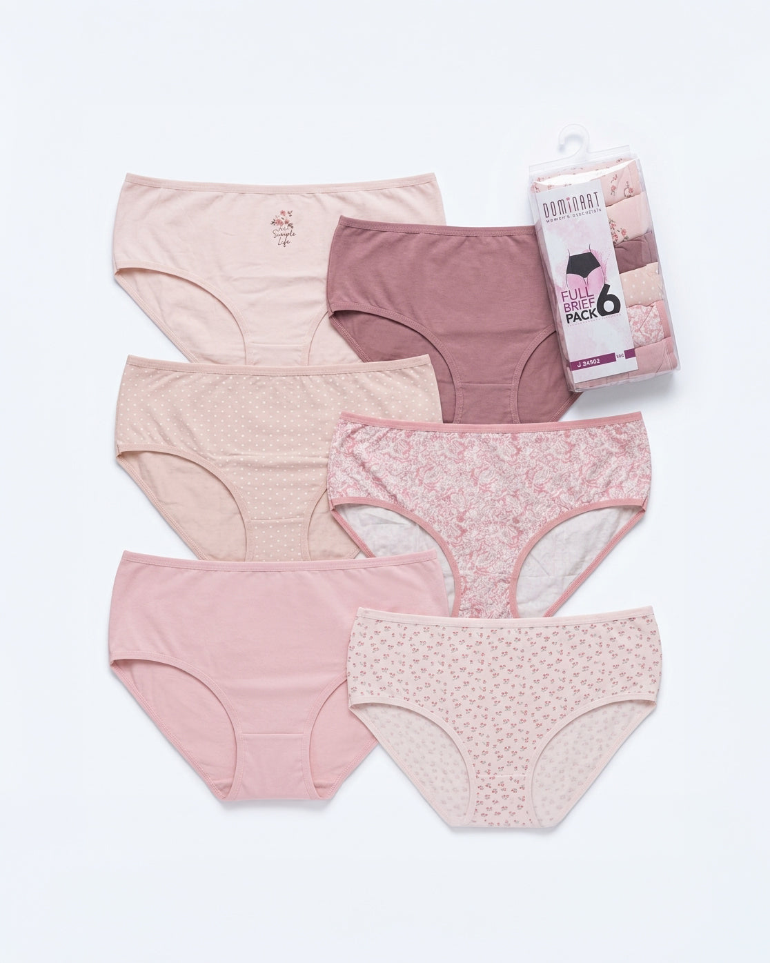 6-Pack High Waist Cotton Brief