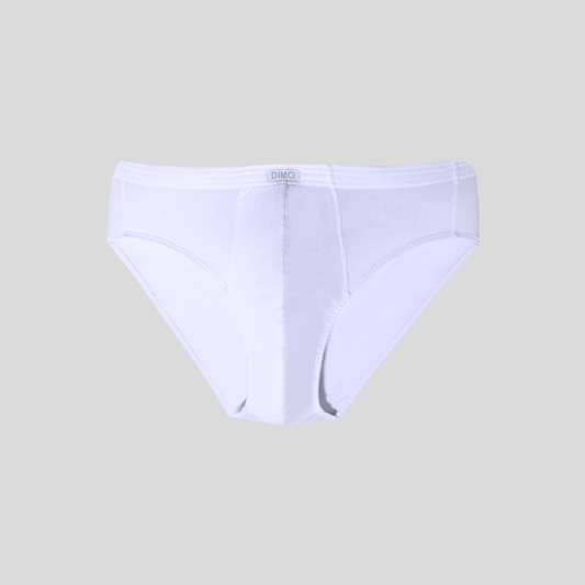Cotton High Waist Brief - White