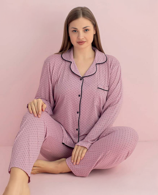 Light Cotton Front-Buttoned Set