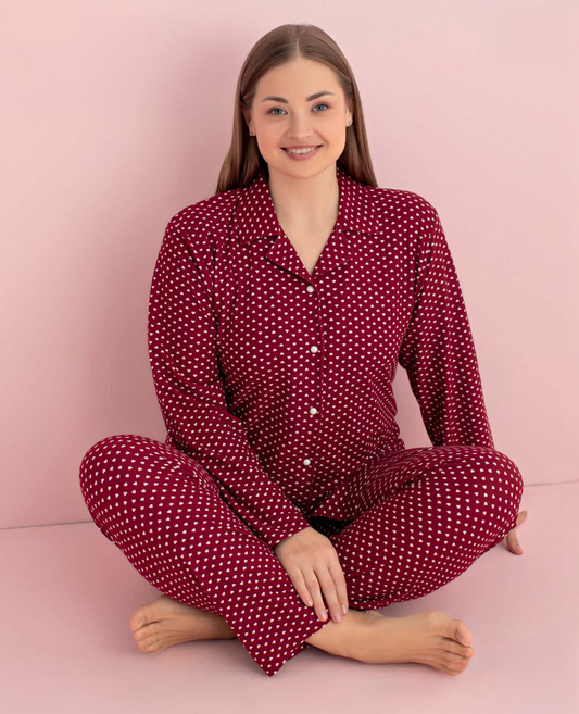 Light Fleece Front-Buttoned Set