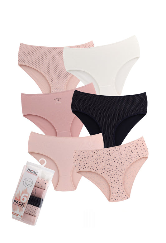 6-Pack High Waist Cotton Brief