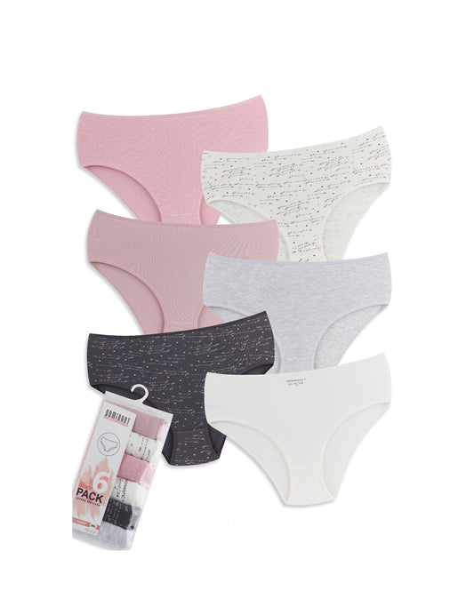 6-Pack High Waist Cotton Brief